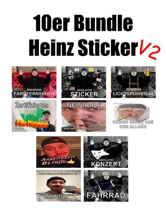 Heinz 10-Fach Sticker Bundle V2: 10x 10 neue Heinzigartige Motive