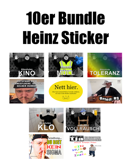 Heinz 10-Fach Sticker Bundle: 10x 10 Heinzigartige Motive