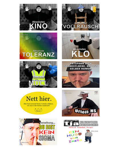 Heinz 10-Fach Sticker Bundle: 10x 10 Heinzigartige Motive